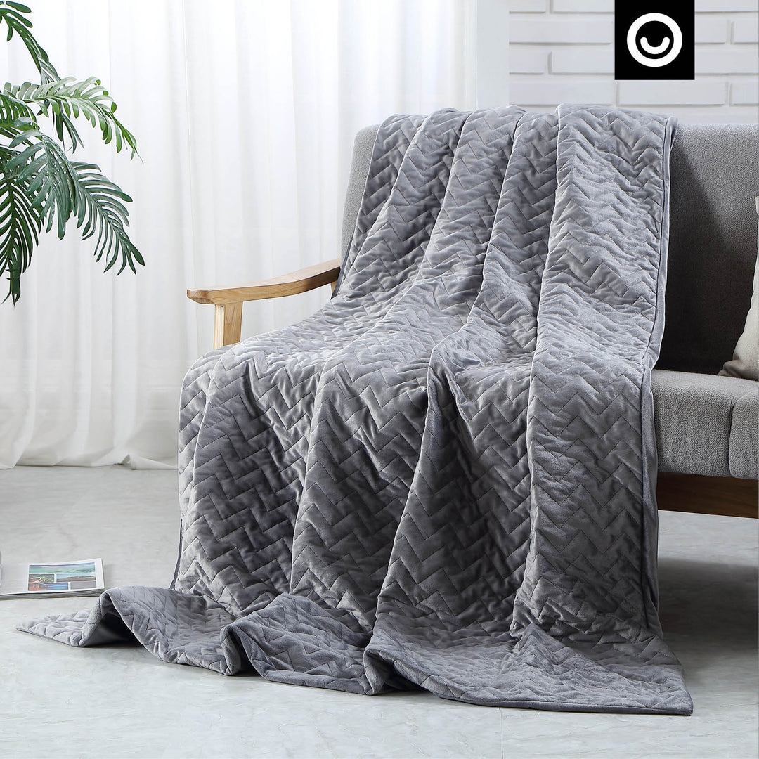 Eshe Cotton Weighted Blanket-Calm Sleeping, Quilted Cover Image 4