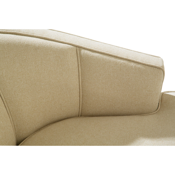 Zafrina Sofa Barrel Back 2 T-Shaped Seat Cushion Design Linen-Textured Upholstery Vertical Channel-Quilted Espresso Image 7
