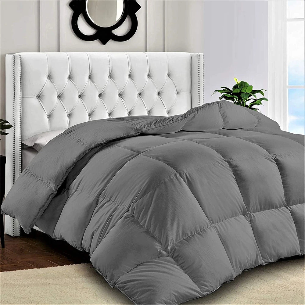 Down Alternative Hypoallergenic Microfiber Comforter Duvet Insert (Grey) Image 2