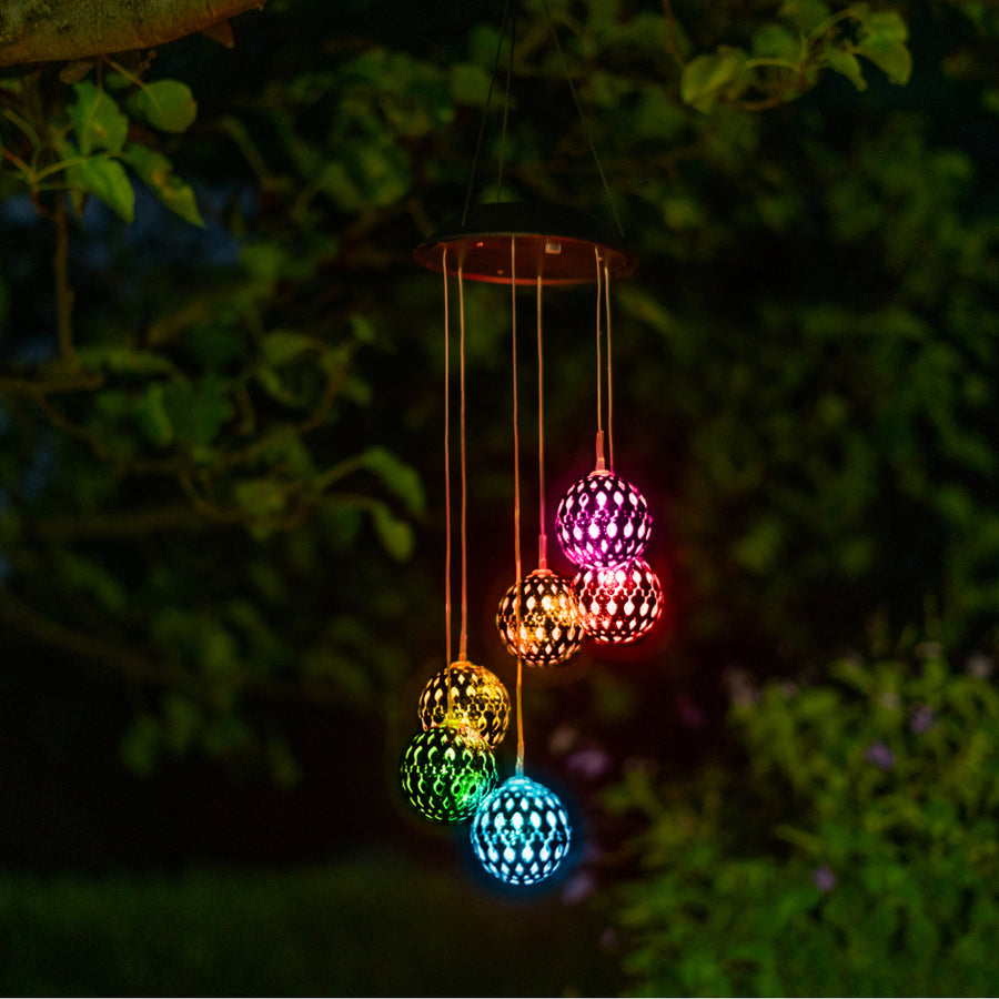Solar LED Color Changing Wind Chime Mobile - 2 Style Options Image 1