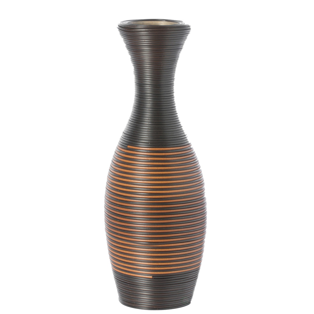 Tall Designer Floor Vase, large vase for  floor, Artificial Rattan Floor Vase, Brown Floor Vase for Living Room or Image 3