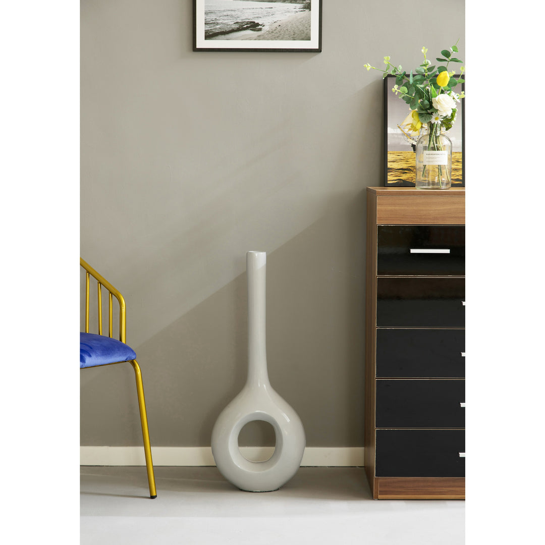 Tall Narrow Vase, Modern Floor Vase, Decorative Gift, Vase for Home Interior Design, 28 Inch Extra Large Tall Vase Image 8