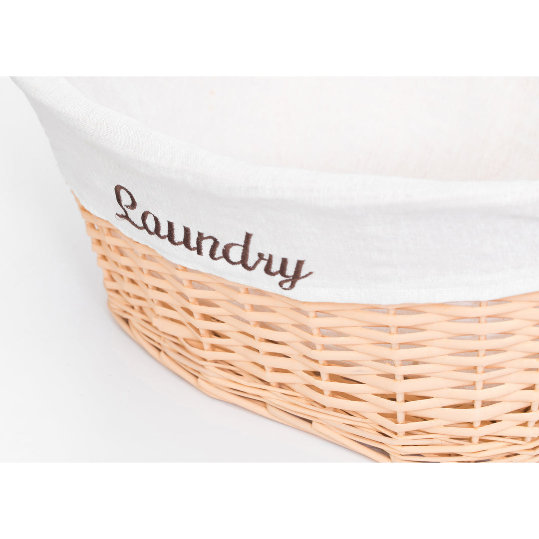Willow Laundry Hamper Basket with Liner and Side Handles Image 5