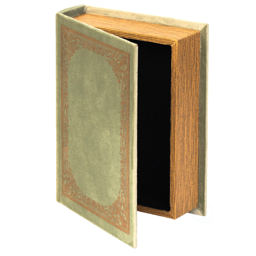 Decorative Vintage Book Shaped Trinket Storage Box Image 1