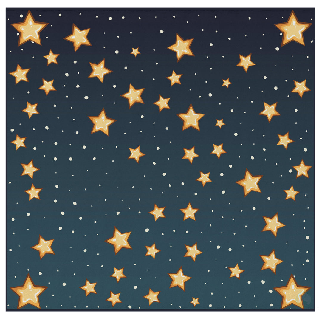 Deerlux 6 ft. Social Distancing Colorful Kids Classroom Seating Area Rug, Starry Sky Design Image 5