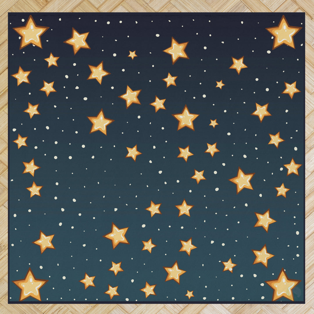 Deerlux 6 ft. Social Distancing Colorful Kids Classroom Seating Area Rug, Starry Sky Design Image 7