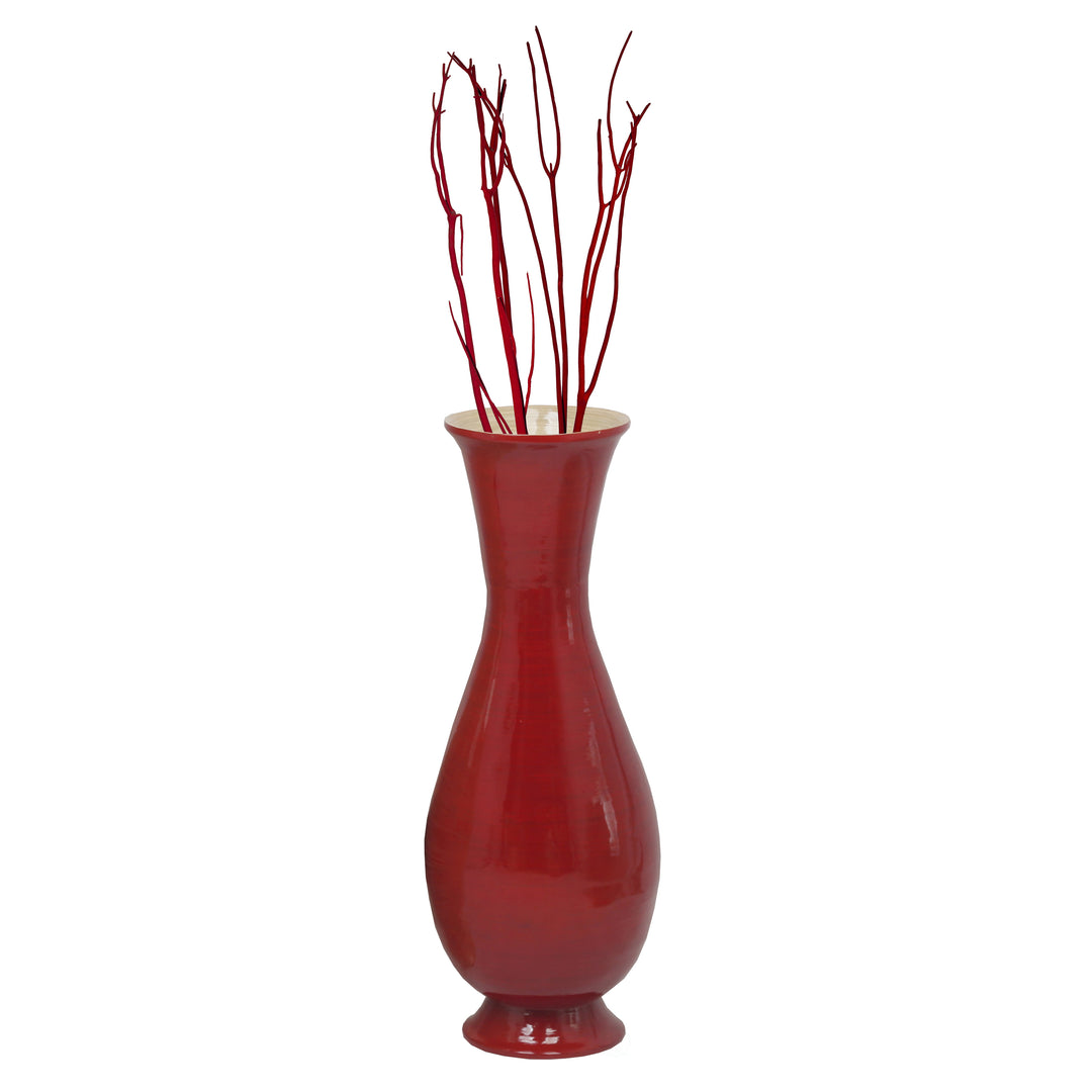 Tall Modern Decorative Floor Vase: Handmade, Natural Bamboo Finish, Contemporary Home Dcor, Handcrafted Bamboo, Elegant Image 10
