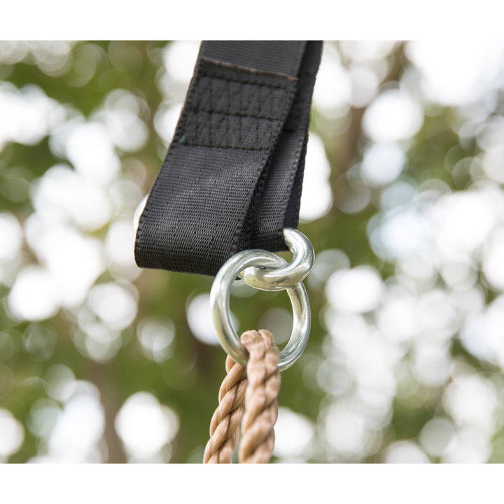 Hanging Black Nylon Straps with Metal Carabiners, Set of 2 Image 4