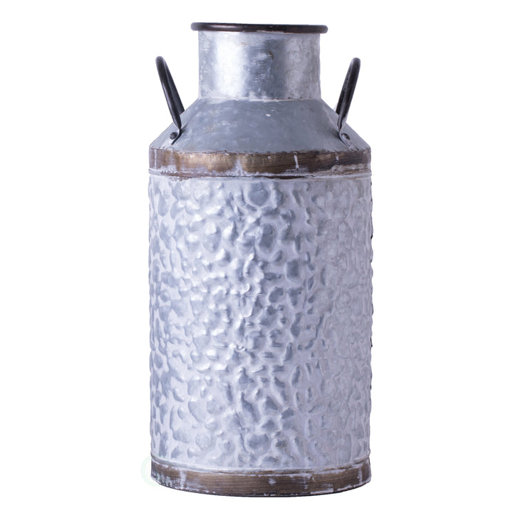 Rustic Farmhouse Style Galvanized Metal Milk Can Decoration Planter and Vase Image 5