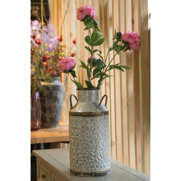 Rustic Farmhouse Style Galvanized Metal Milk Can Decoration Planter and Vase Image 6