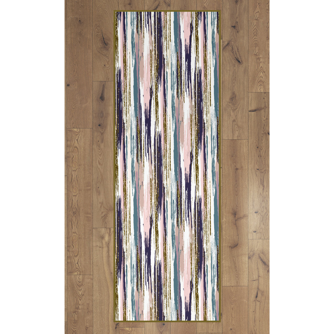 Deerlux Modern Living Room Area Rug with Nonslip Backing, Abstract Brushstrokes and Glitter Pattern Image 7