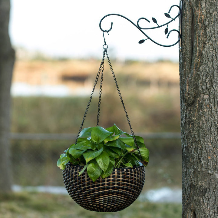 Decorative Metal Wall Mounted Hook for Hanging Plants, Bracket Hanger Flower Pot Holder, 2 Pack Image 2