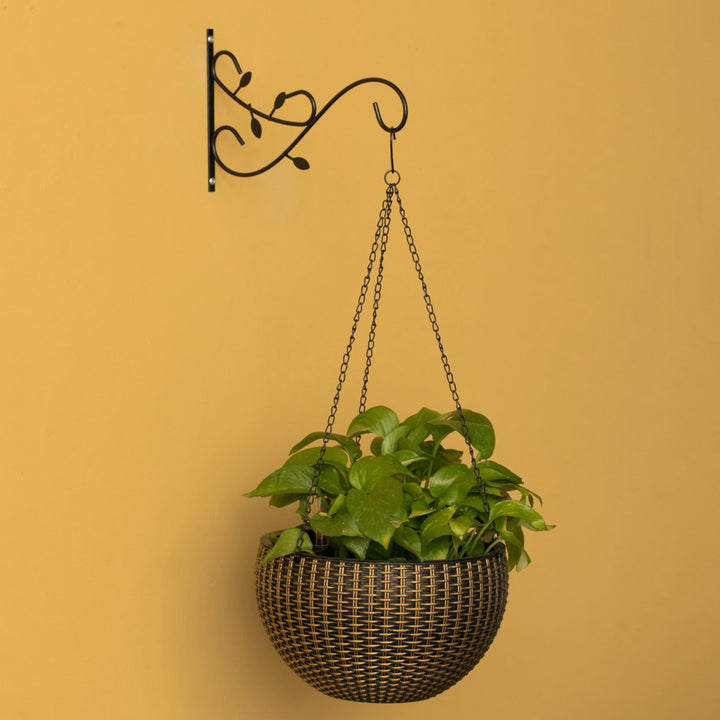 Decorative Metal Wall Mounted Hook for Hanging Plants, Bracket Hanger Flower Pot Holder, 2 Pack Image 3