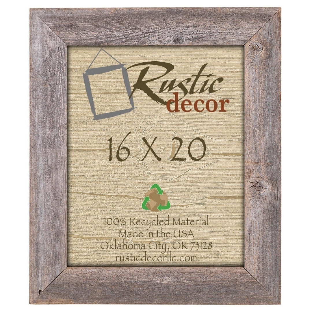 16x20 Rustic Barn Wood Extra Wide Wall Frame Image 1