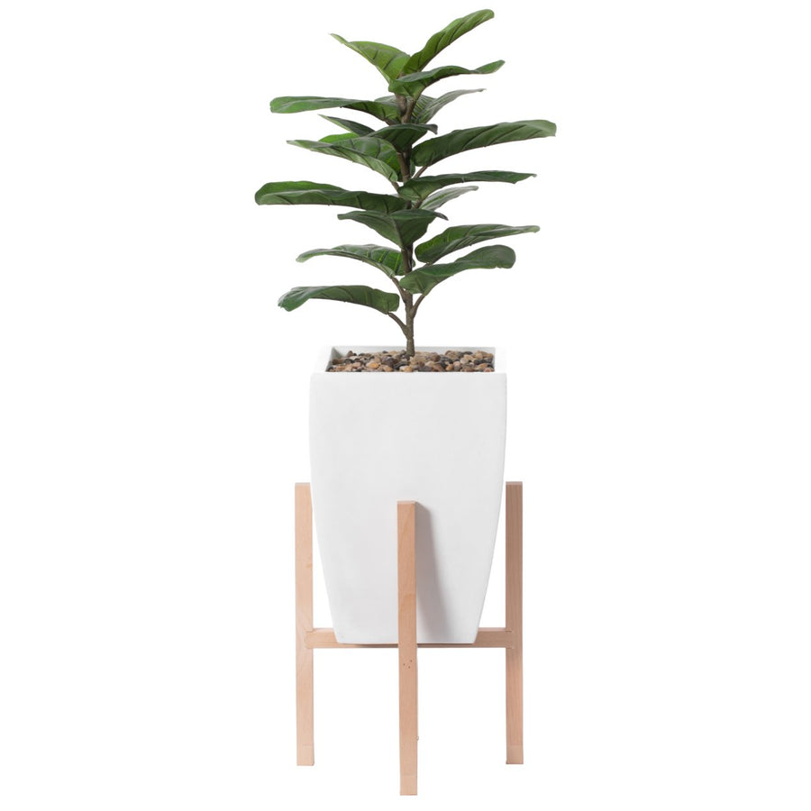 Indoor Decorative Square Planter With Wooden Stand Image 1