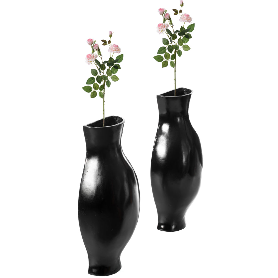 Tall Narrow Vase, Sleek Split Vase, Modern Floor Vase, Decorative Gift, Vase for Interior Design, 24.5 Inch Vase Image 3