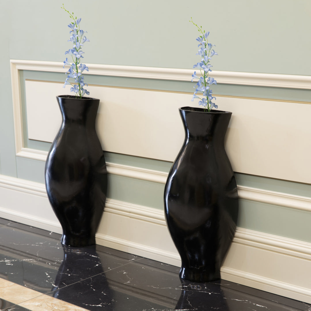 Tall Narrow Vase, Sleek Split Vase, Modern Floor Vase, Decorative Gift, Vase for Interior Design, 24.5 Inch Vase Image 7