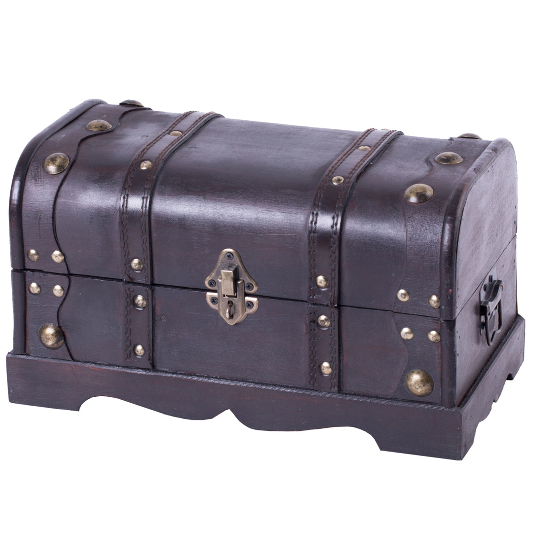 Small Pirate Style Wooden Treasure Chest Image 9