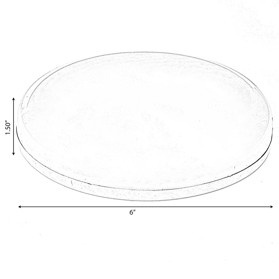 White Plastic 6 in Round LED Ceiling Light Fixture for Entryway, Office, Outdoor, 6500K Daylight, 2000lm 20W Image 4
