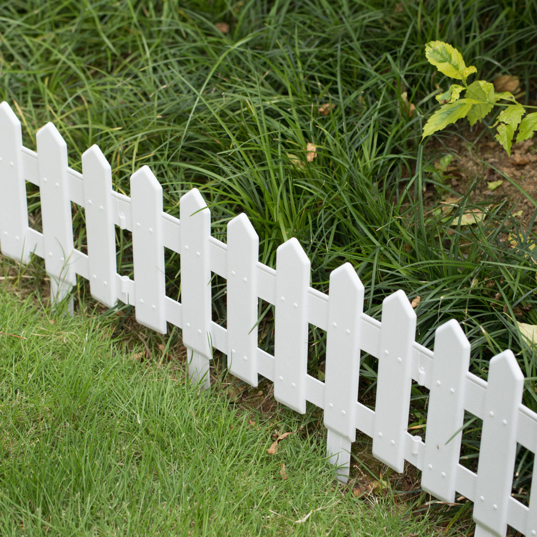 Decorative Garden Ornamental Edging Border Lawn Picket Fence Landscape Path Panels, Pack of 6 Image 6