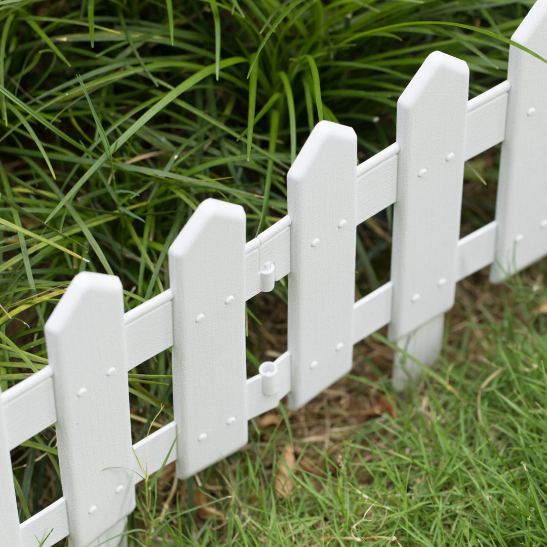 Decorative Garden Ornamental Edging Border Lawn Picket Fence Landscape Path Panels, Pack of 6 Image 8