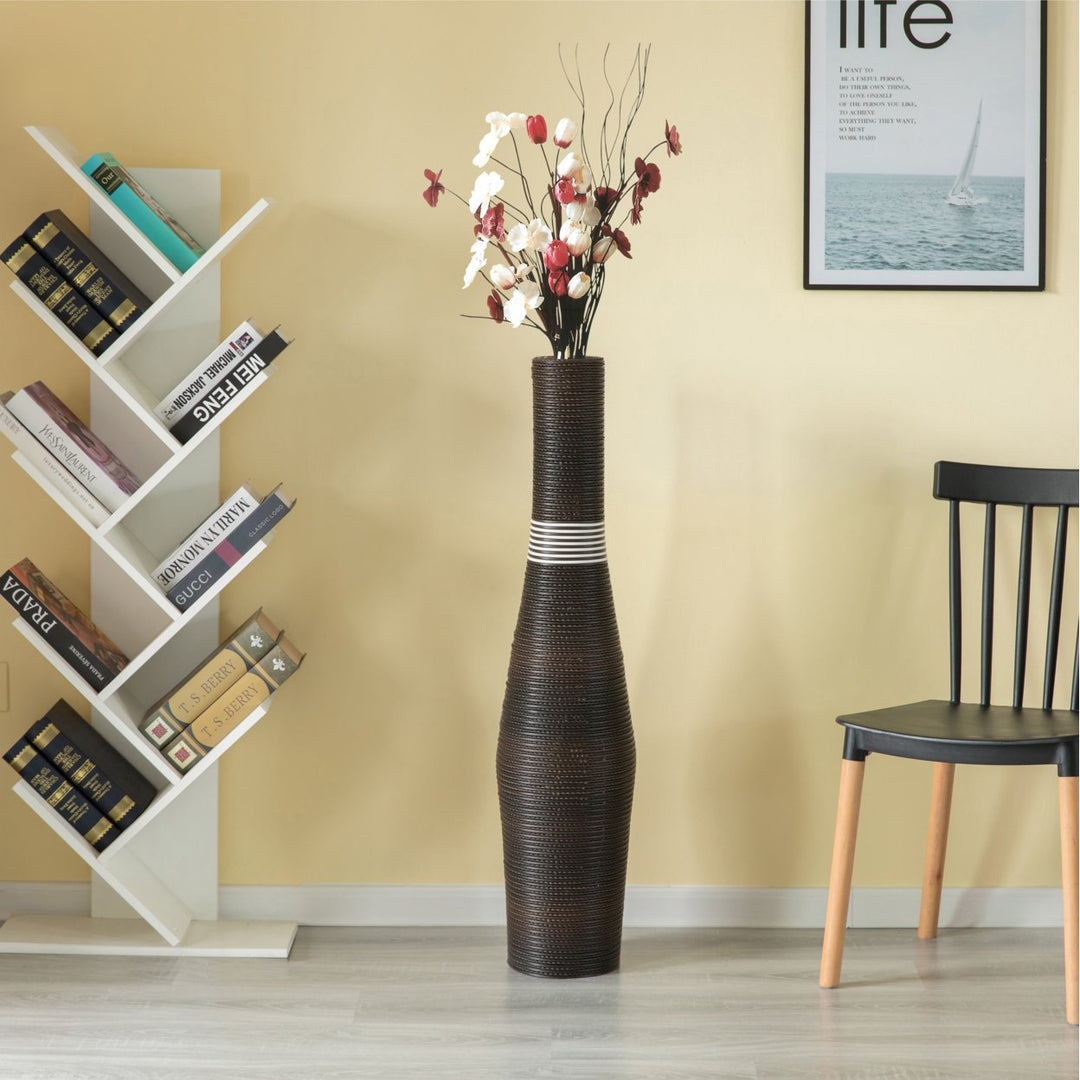 Tall Decorative Unique Floor Vase, Freestanding Designer Modern Floor Vase, floor flower vase, PVC Floor Vase, Image 3