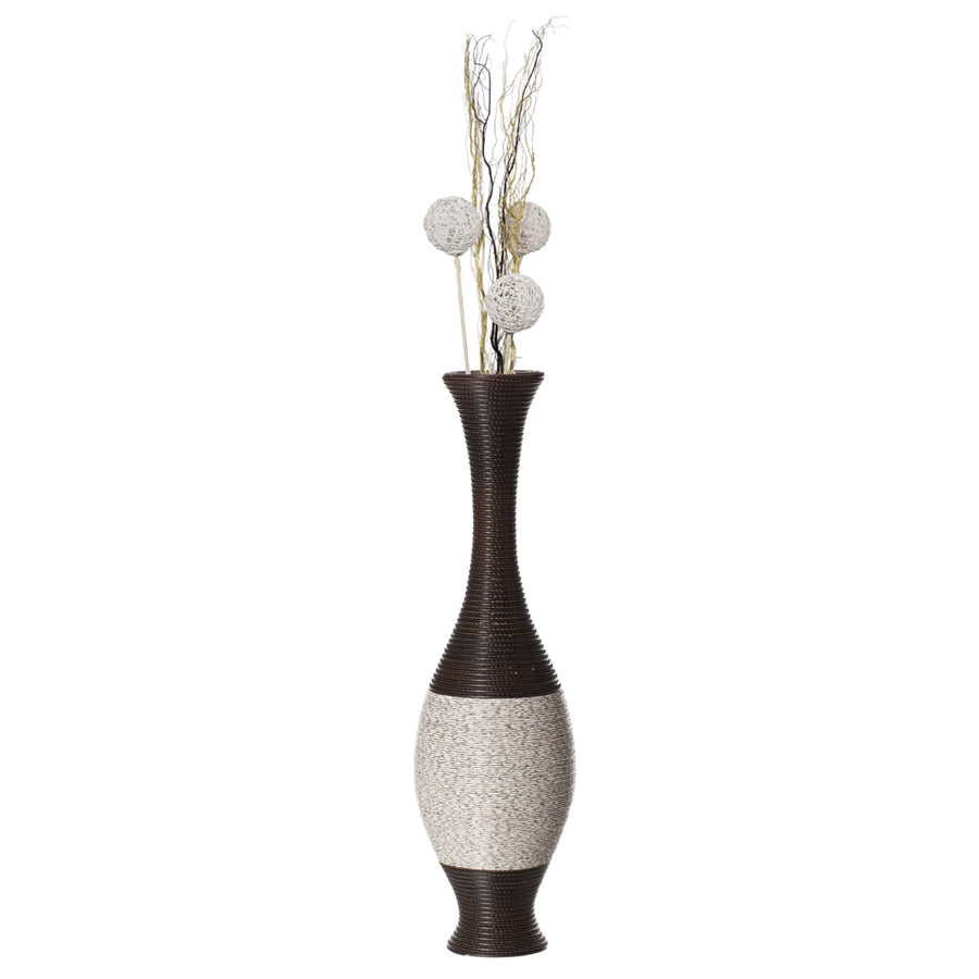 Tall Decorative Floor Vase, PVC Floor Vase, Tall Flower Holder, Brown Floor Vase, Floor Vase 41- Inch -Tall Image 1