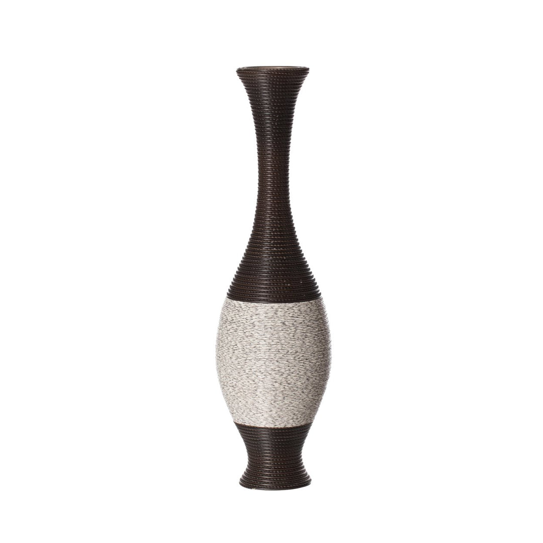 Tall Decorative Floor Vase, PVC Floor Vase, Tall Flower Holder, Brown Floor Vase, Floor Vase 41- Inch -Tall Image 3