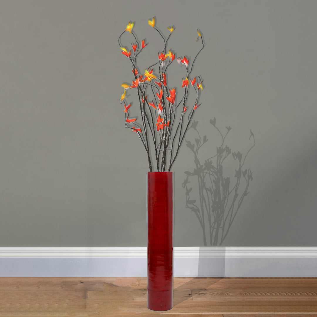 30-Inch-Tall Decorative Contemporary Bamboo Display Floor Vase - Cylinder Shape - Stylish  Accent - Modern Tall Vase in Image 3