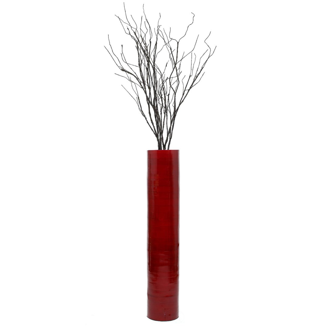30-Inch-Tall Decorative Contemporary Bamboo Display Floor Vase - Cylinder Shape - Stylish  Accent - Modern Tall Vase in Image 1