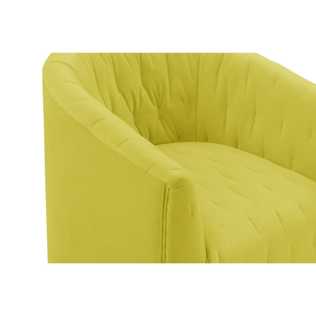 Kaitlin Accent Chair-Upholstered-Tufted-Barrel Image 7