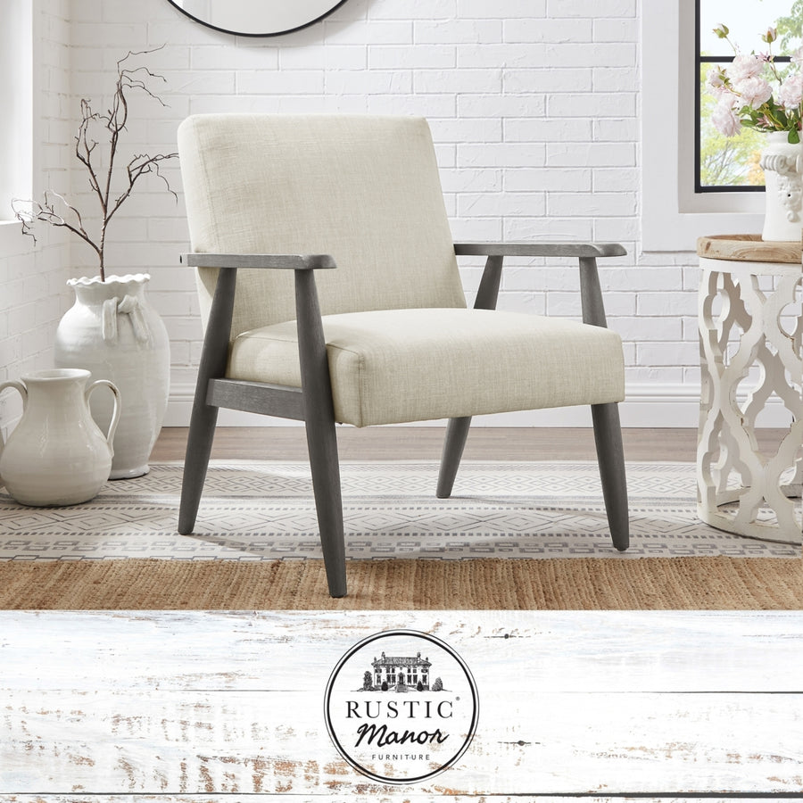 Vivianne Armchair-Upholstered-Square Arms-Sinuous Spring-For Living Room Image 1