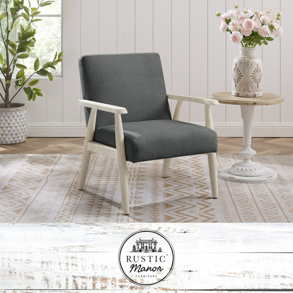 Vivianne Armchair-Upholstered-Square Arms-Sinuous Spring-For Living Room Image 2
