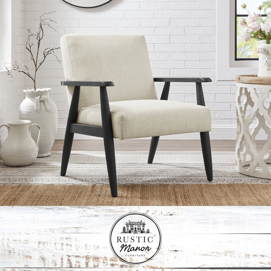 Vivianne Armchair-Upholstered-Square Arms-Sinuous Spring-For Living Room Image 4