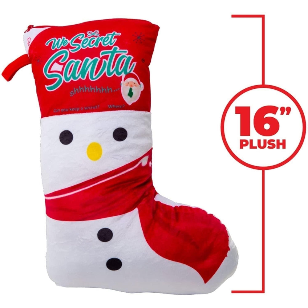 Secret Santa Snowman Christmas Stocking Record Your Message Holiday XMAS Decor Mighty Mojo 0404 Image 2