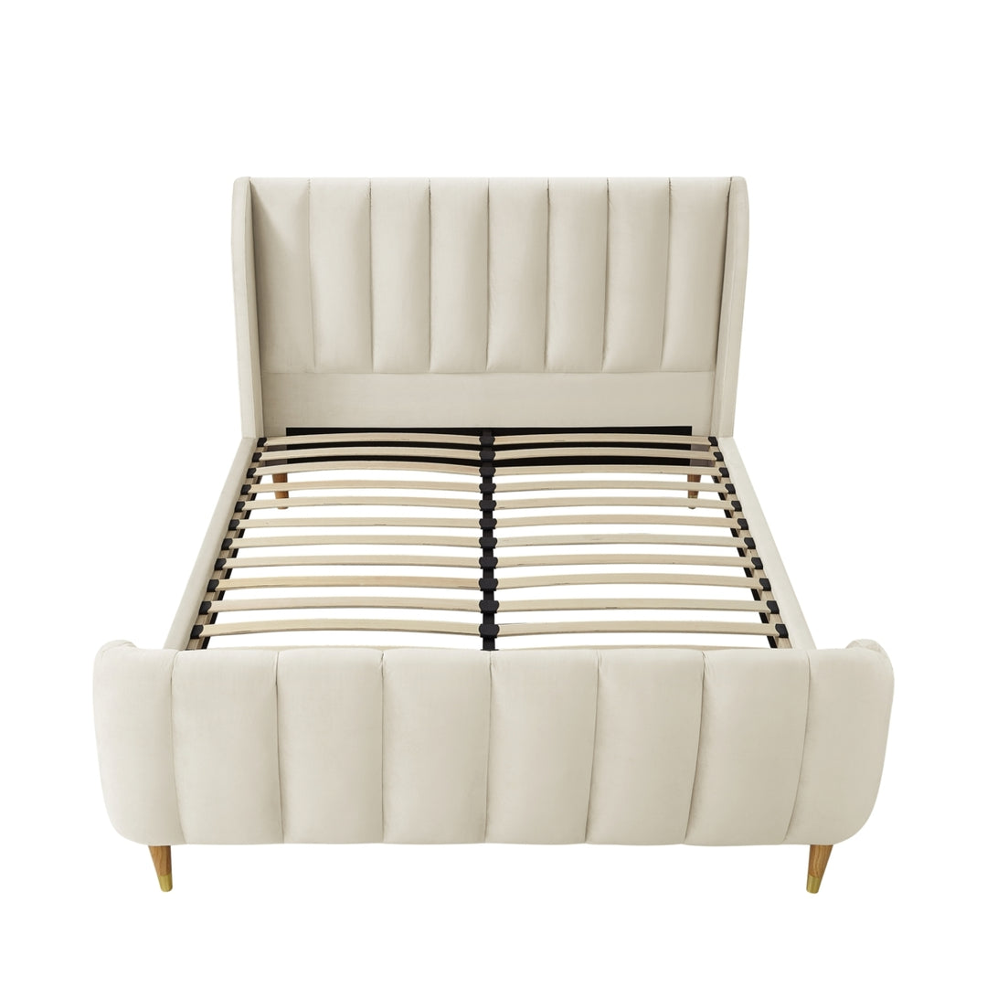 Sana Bed-Upholstered-Channel Tufted-Slats Included Image 8