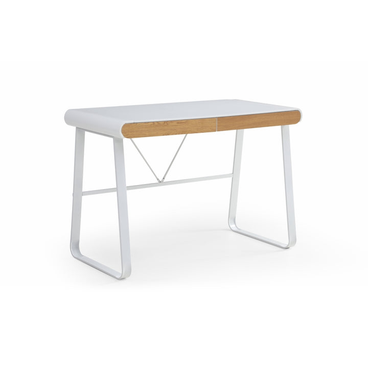 Graciela Desk-2 Storage Drawers-Geometric Leg Frame-Clean and Streamlined Design Image 7