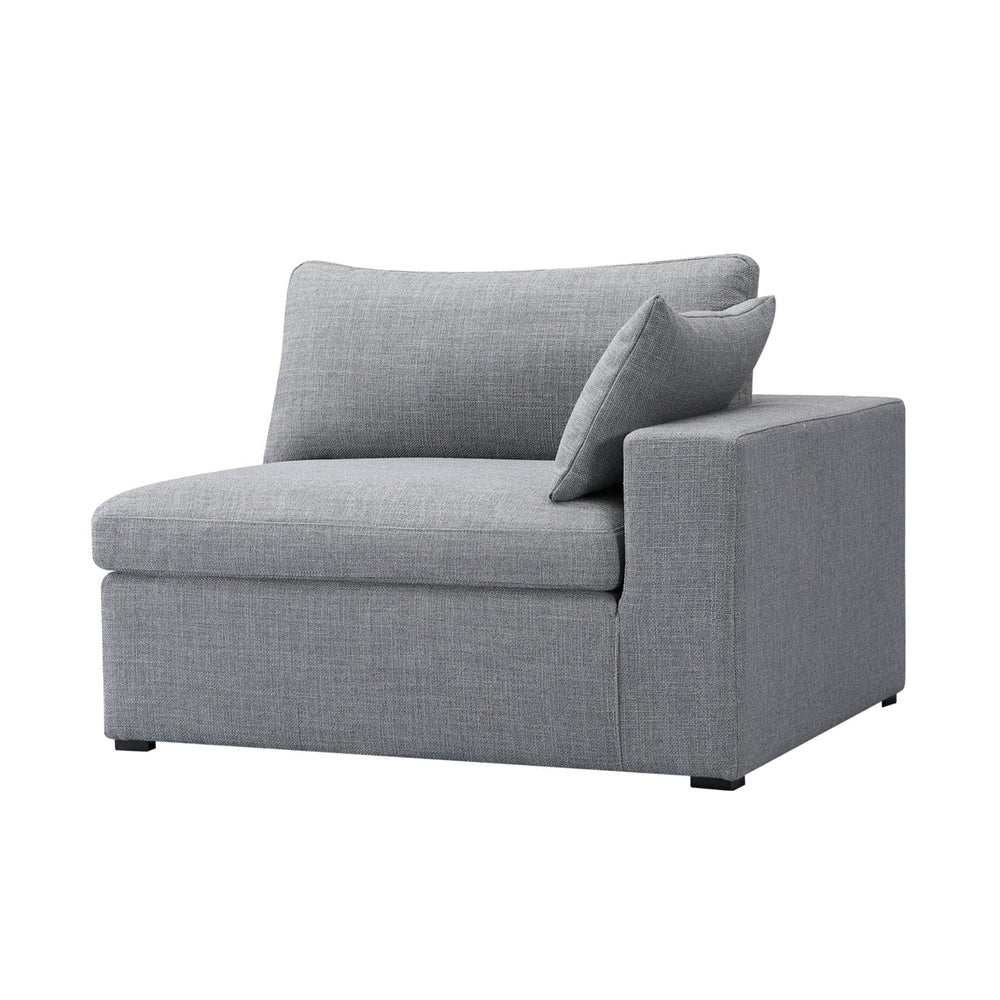 Ins Sofa - 1-Seater Single Module with Left Arm - Grey Fabric Image 2