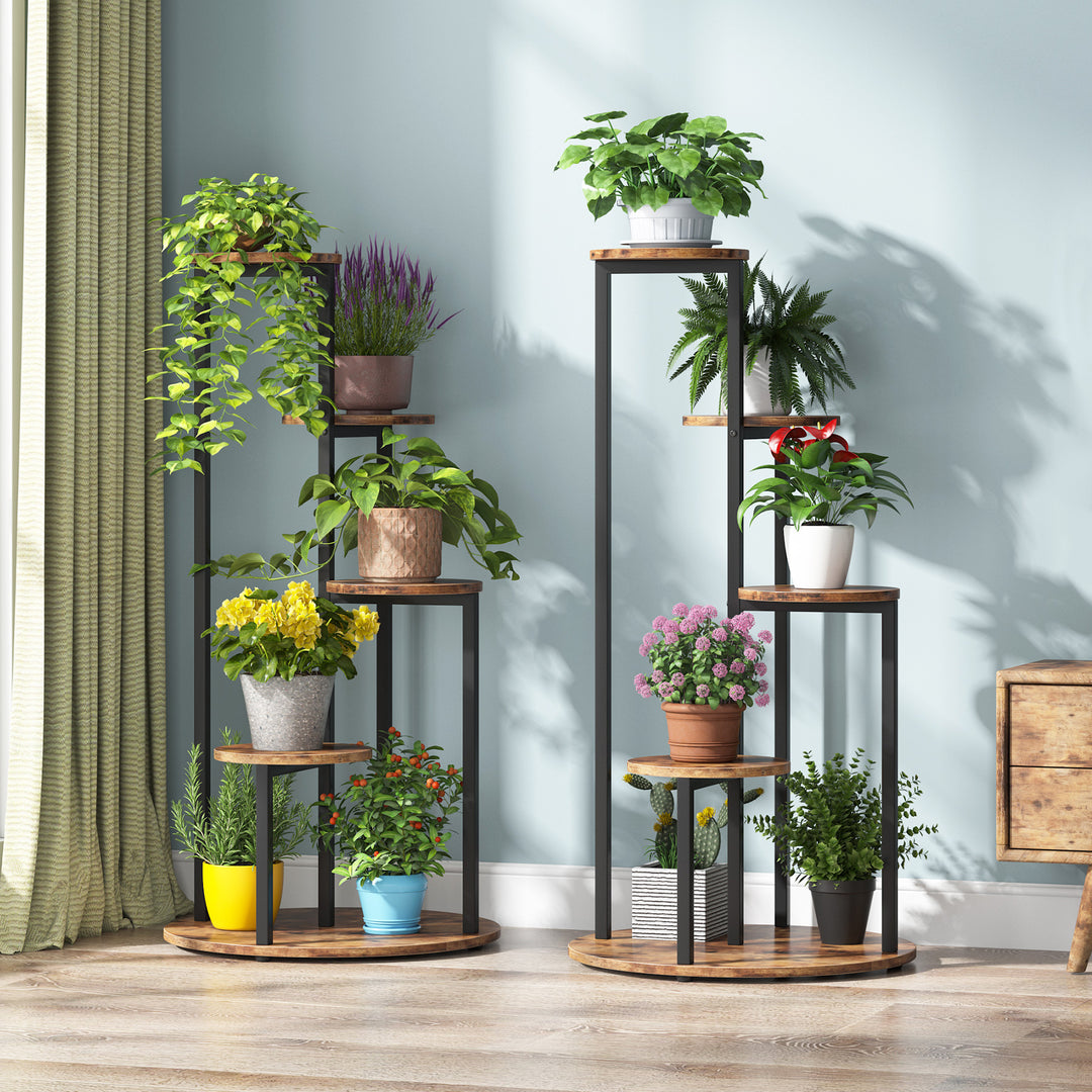 Tribesigns 4-Tier Plant Stand Indoor, Tall Wood Plant Shelf Holders for Multiple Potted Plants, Corner Flower Pot Stands Image 3