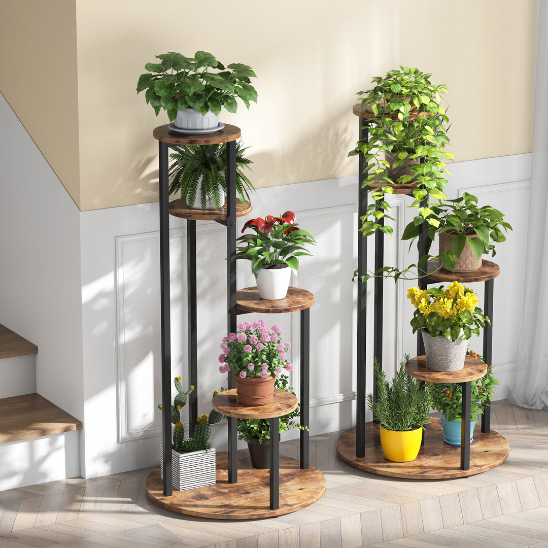 Tribesigns 4-Tier Plant Stand Indoor, Tall Wood Plant Shelf Holders for Multiple Potted Plants, Corner Flower Pot Stands Image 5