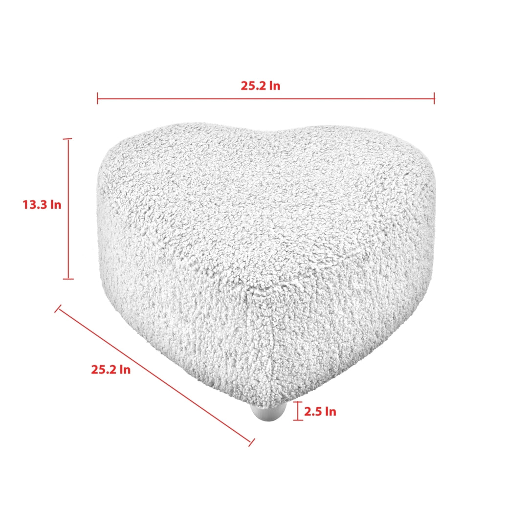 Rori Ottoman-Upholstered-Low Profile-Heart Shaped Image 10