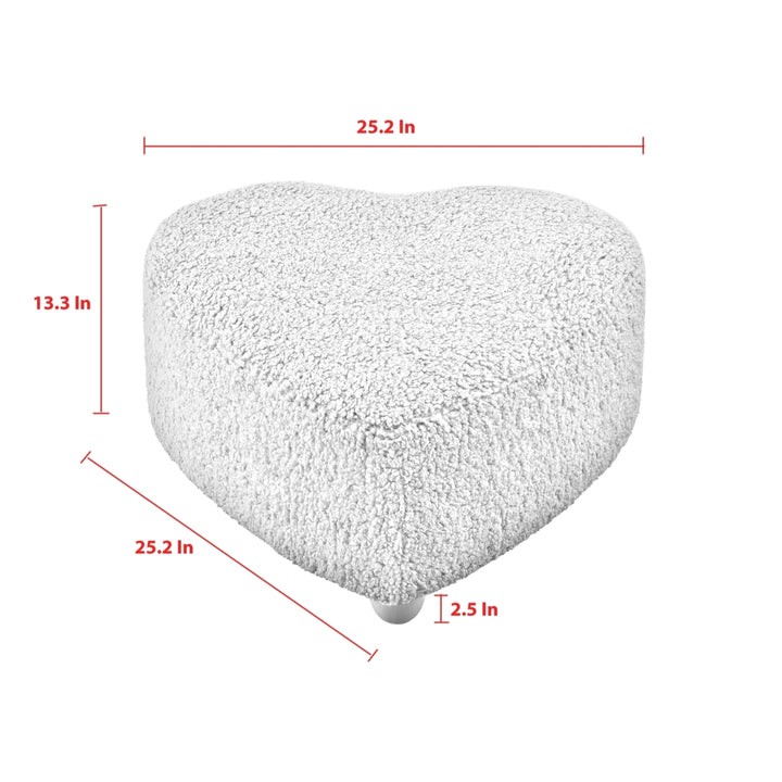 Rori Ottoman-Upholstered-Low Profile-Heart Shaped Image 10