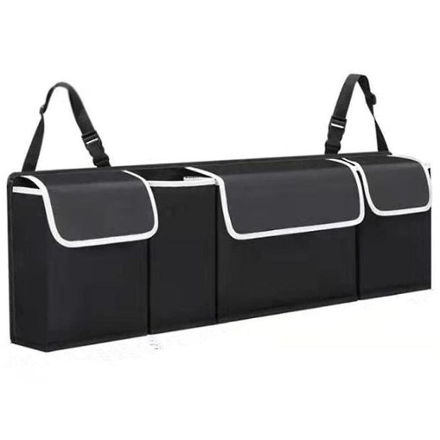 Car Trunk Storage Bag Oxford Cloth Car Backseat Multi-pocket Organizer Rear Seat Hanging Bag Image 1