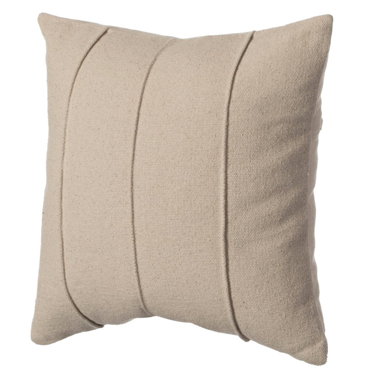 16" Handwoven Cotton Throw Pillow Cover Flat Natural Design Image 8