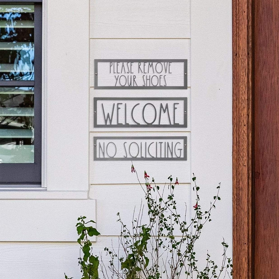 Hello, Stranger Porch Signs - 3 Styles - Metal Welcome Signs for Door Image 1