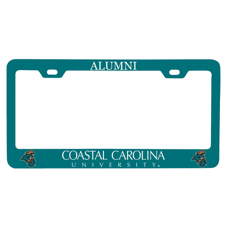 NCAA Coastal Carolina University Alumni License Plate Frame - Colorful Heavy Gauge Metal, Officially Licensed Image 1