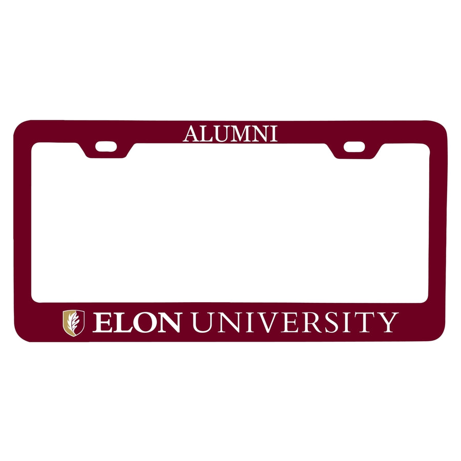 NCAA Elon University Alumni License Plate Frame - Colorful Heavy Gauge Metal, Officially Licensed Image 1