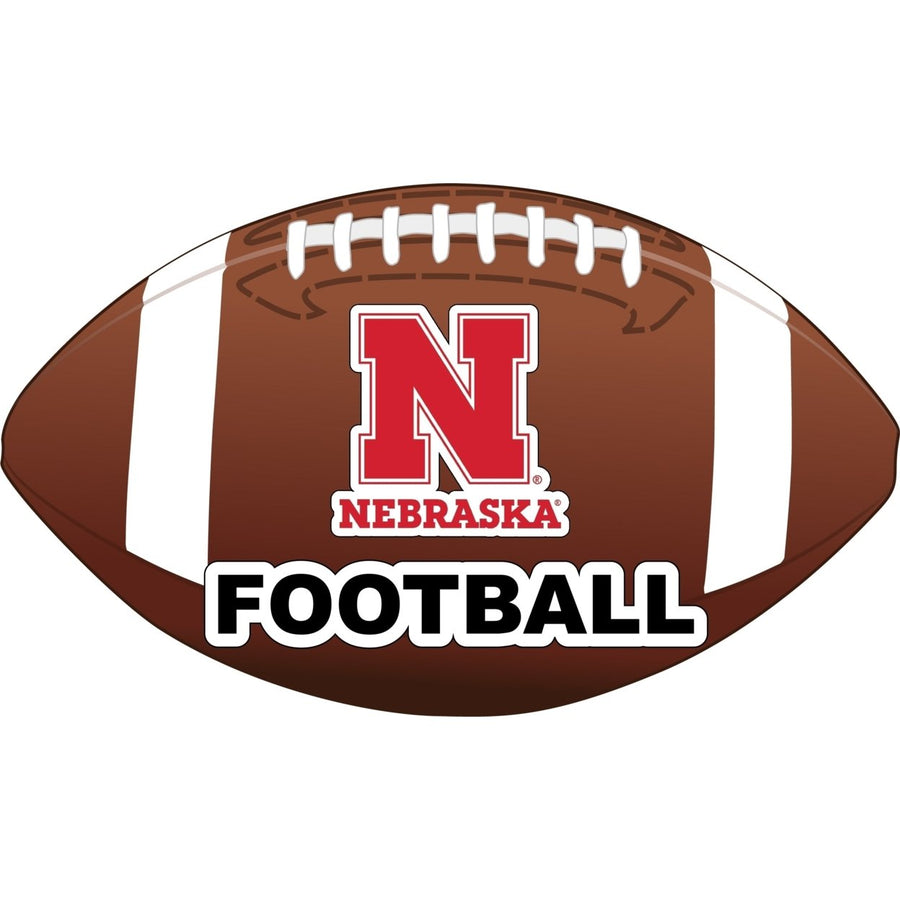 Nebraska Cornhuskers 4-Inch Round Football NCAA Gridiron Glory Vinyl Decal Sticker Image 1
