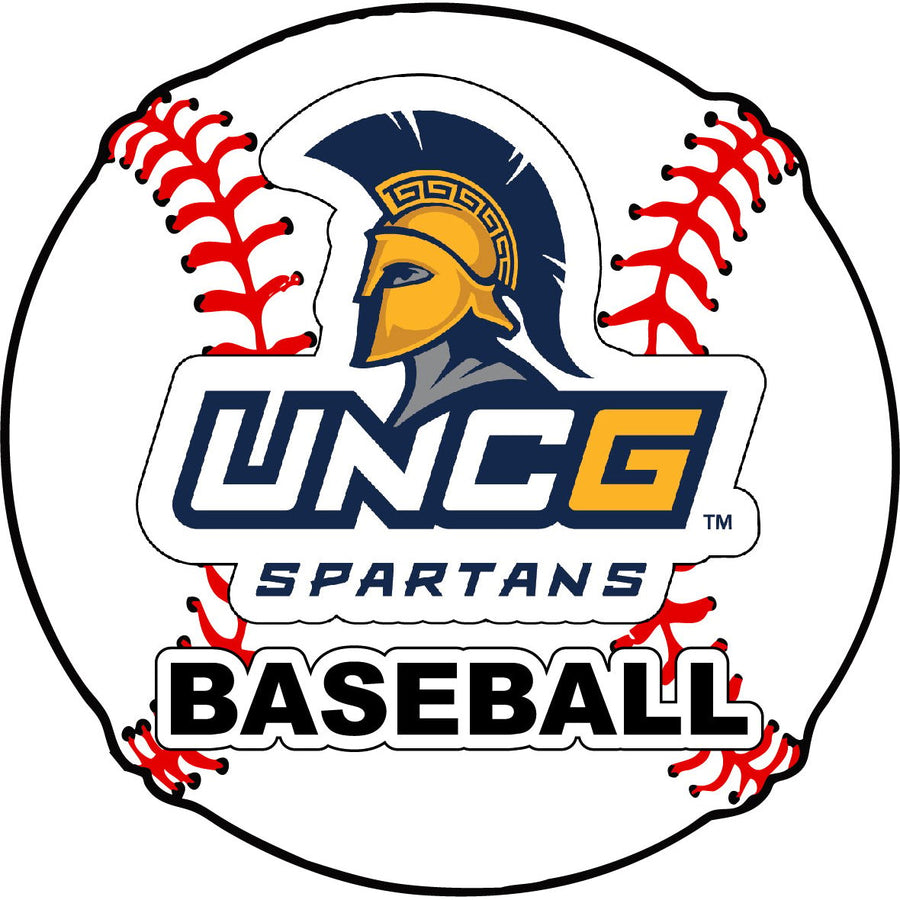 North Carolina Greensboro Spartans 4-Inch Round Baseball NCAA Passion Vinyl Decal Sticker Image 1