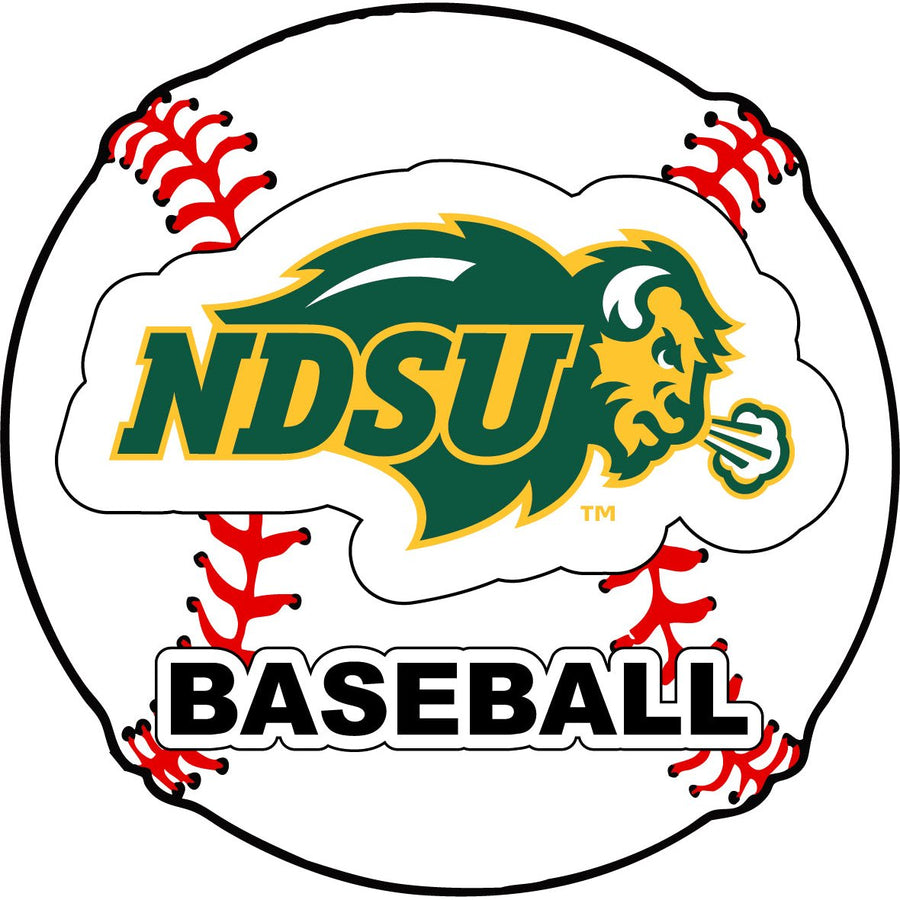 North Dakota State Bison 4-Inch Round Baseball NCAA Passion Vinyl Decal Sticker Image 1